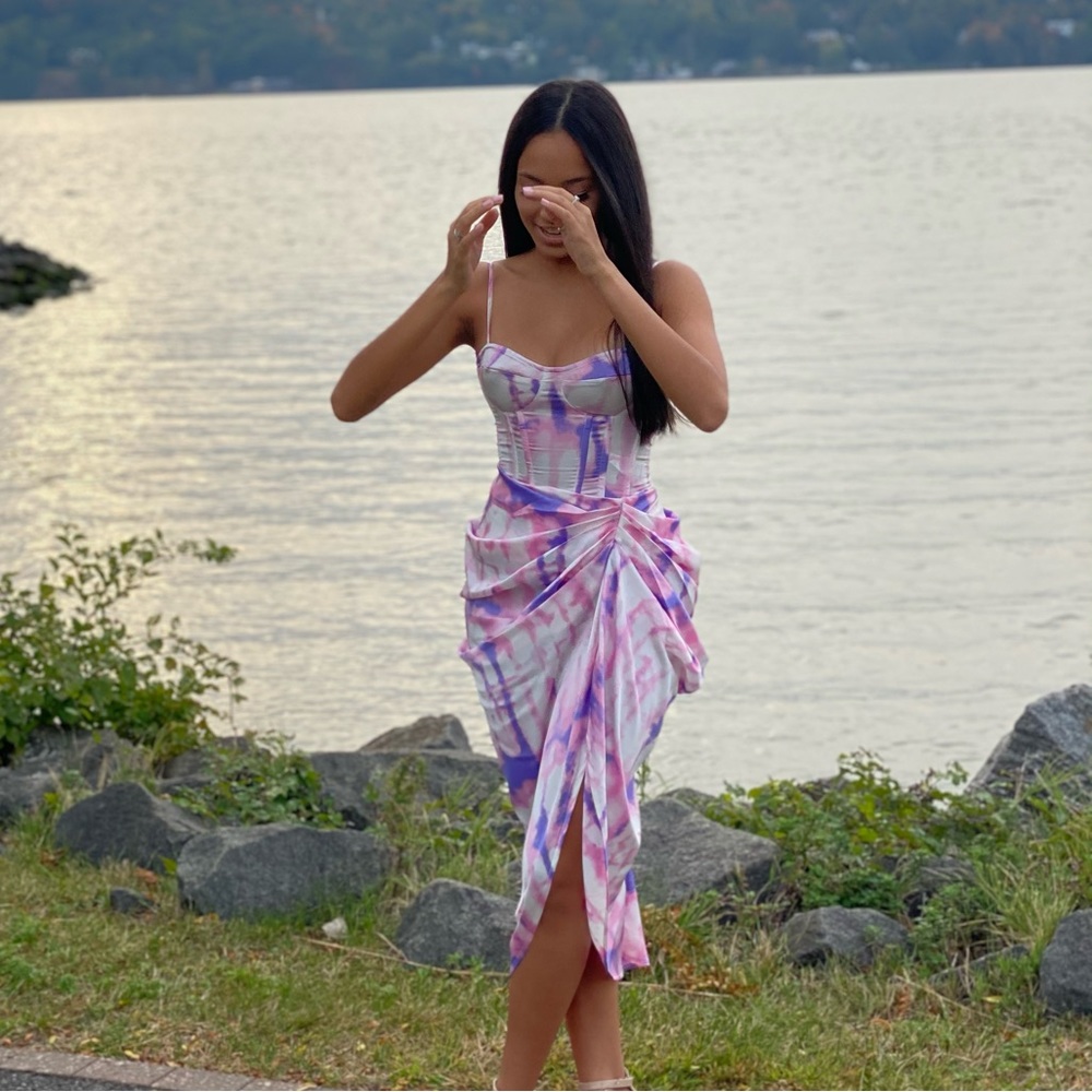 Pretty Little Thing Tie Dye Corset & Skirt Set